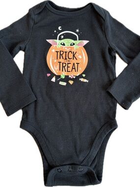 jumping beans Black Halloween Star Wars  'Trick or Treat' Pumpkin Bodysuit